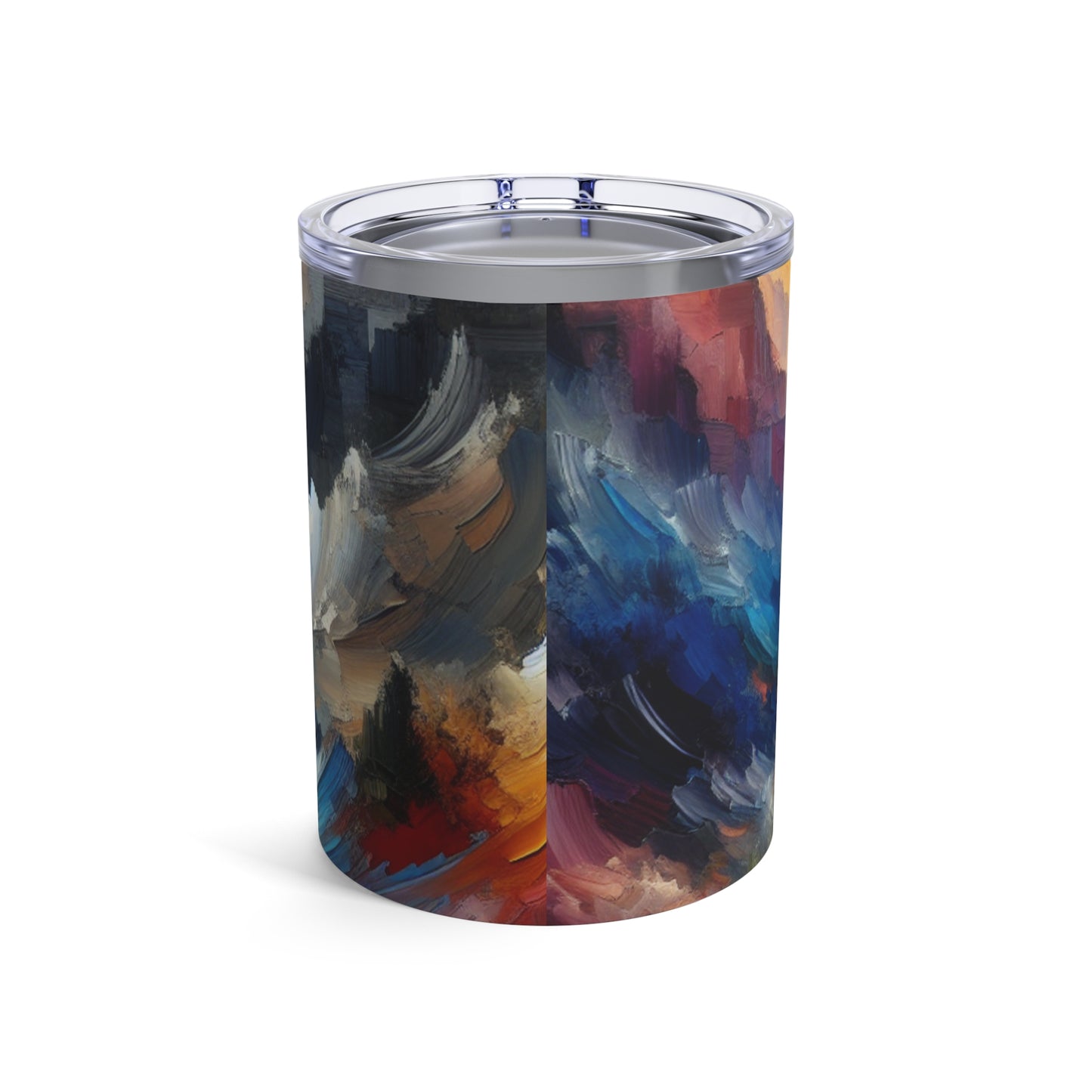 "Abstract Landscape: Exploring Emotional Depths Through Color & Texture" - The Alien Tumbler 10oz Abstract Expressionism Style