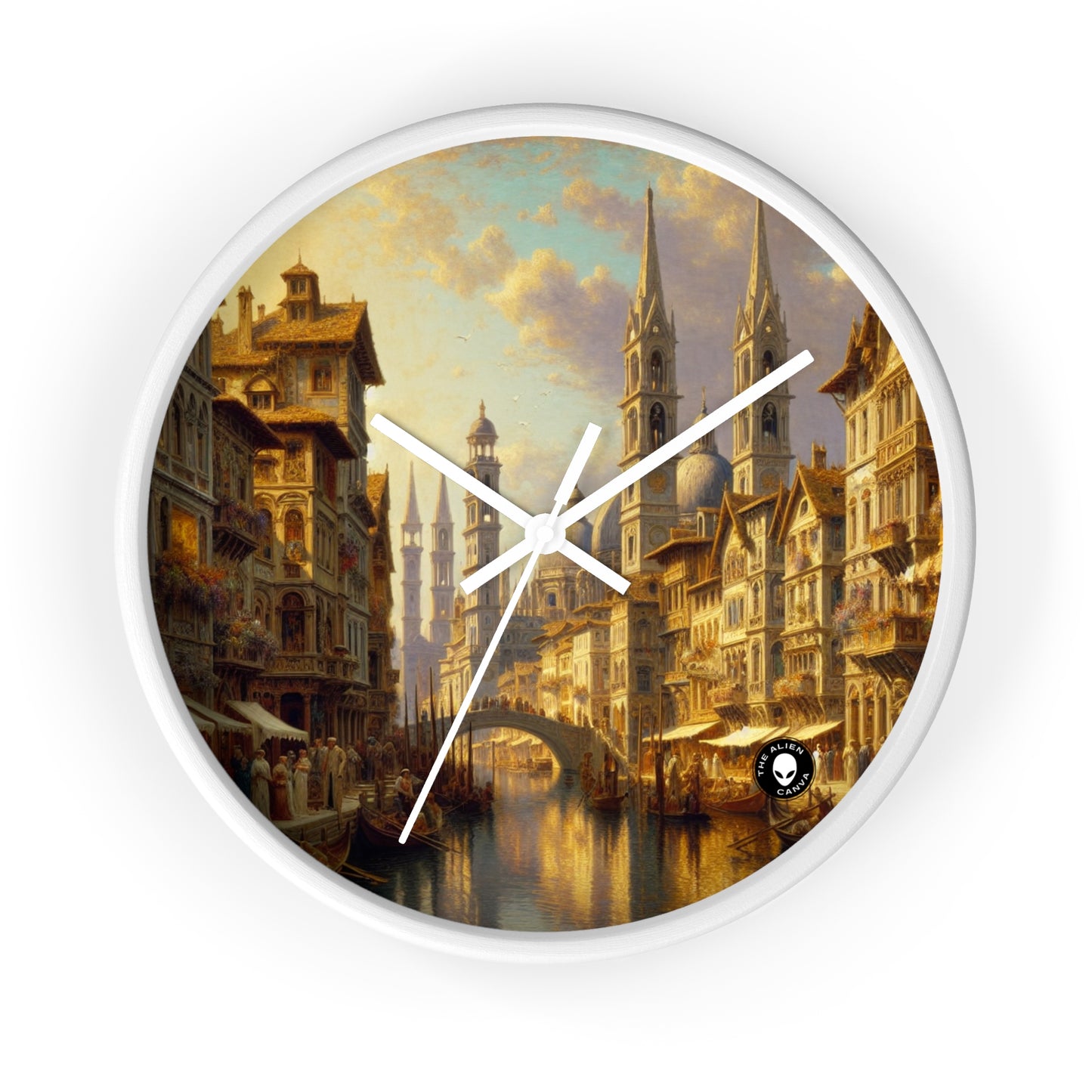 "Riviera Rhapsody: An Abstract Ode to the French Mediterranean" - The Alien Wall Clock New European Painting