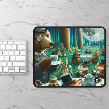 "Enchanted Moonlit Tea Party in the Forest" - The Alien Gaming Mouse Pad