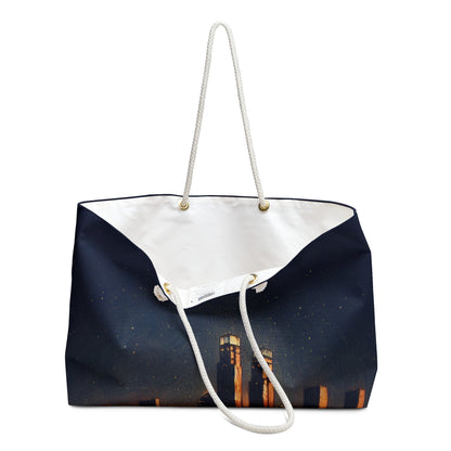"The City Aglow" - The Alien Weekender Bag Post-Impressionism Style