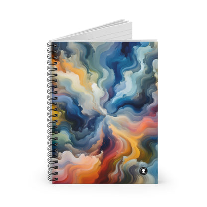 "Sunset Reflections: A Serene Color Field Painting" - The Alien Spiral Notebook (Ruled Line) Color Field Painting