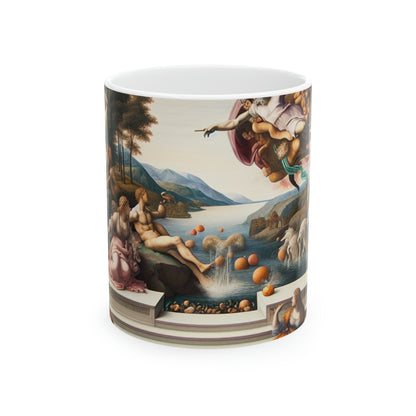 "Divine Enlightenment: A Renaissance Mythological Masterpiece" - The Alien Ceramic Mug 11oz Renaissance