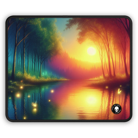 "Dusk Enchantment: A Magical Forest Scene" - The Alien Gaming Mouse Pad