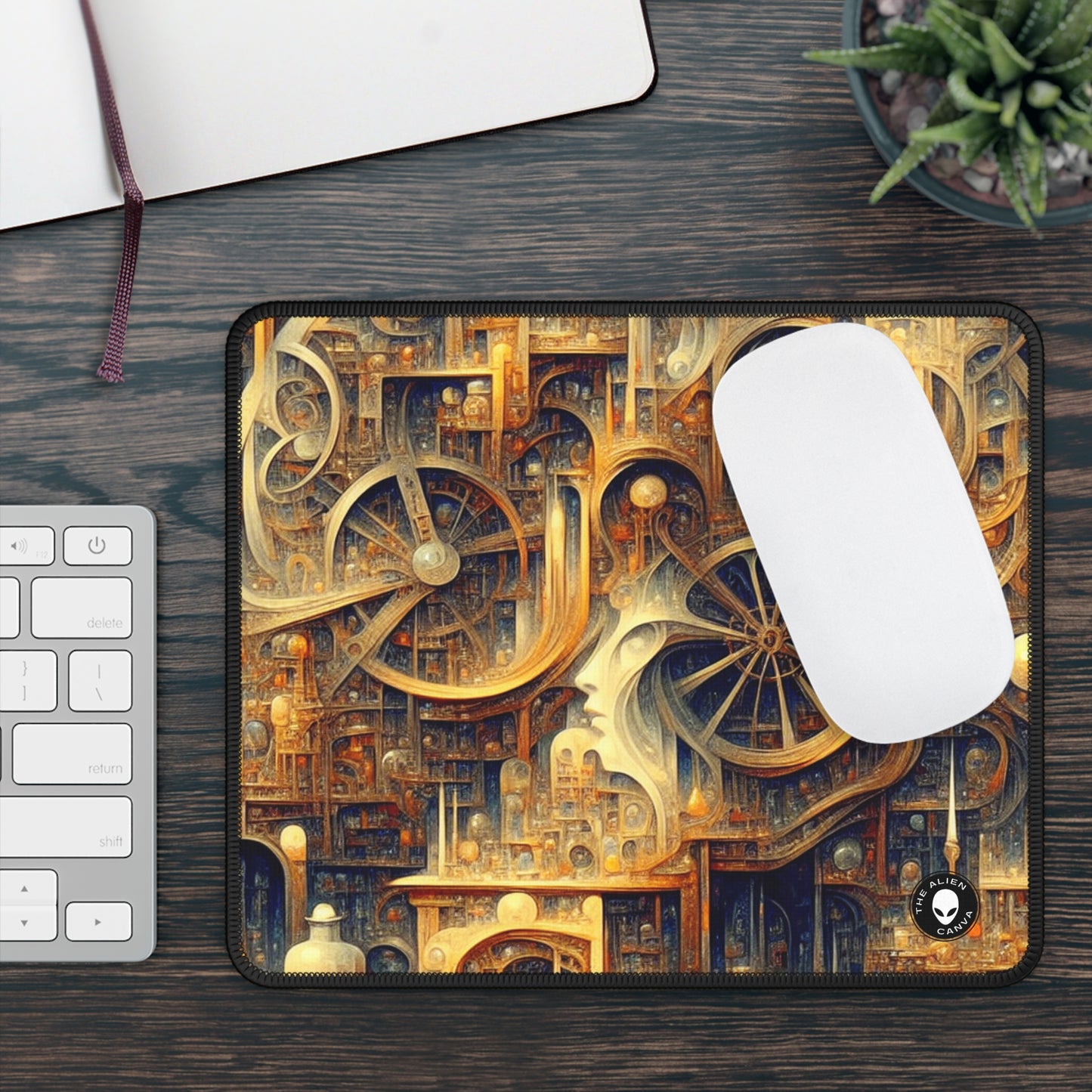 "Unidad en armonía vibrante: una exploración metafísica abstracta" - The Alien Gaming Mouse Pad Arte metafísico