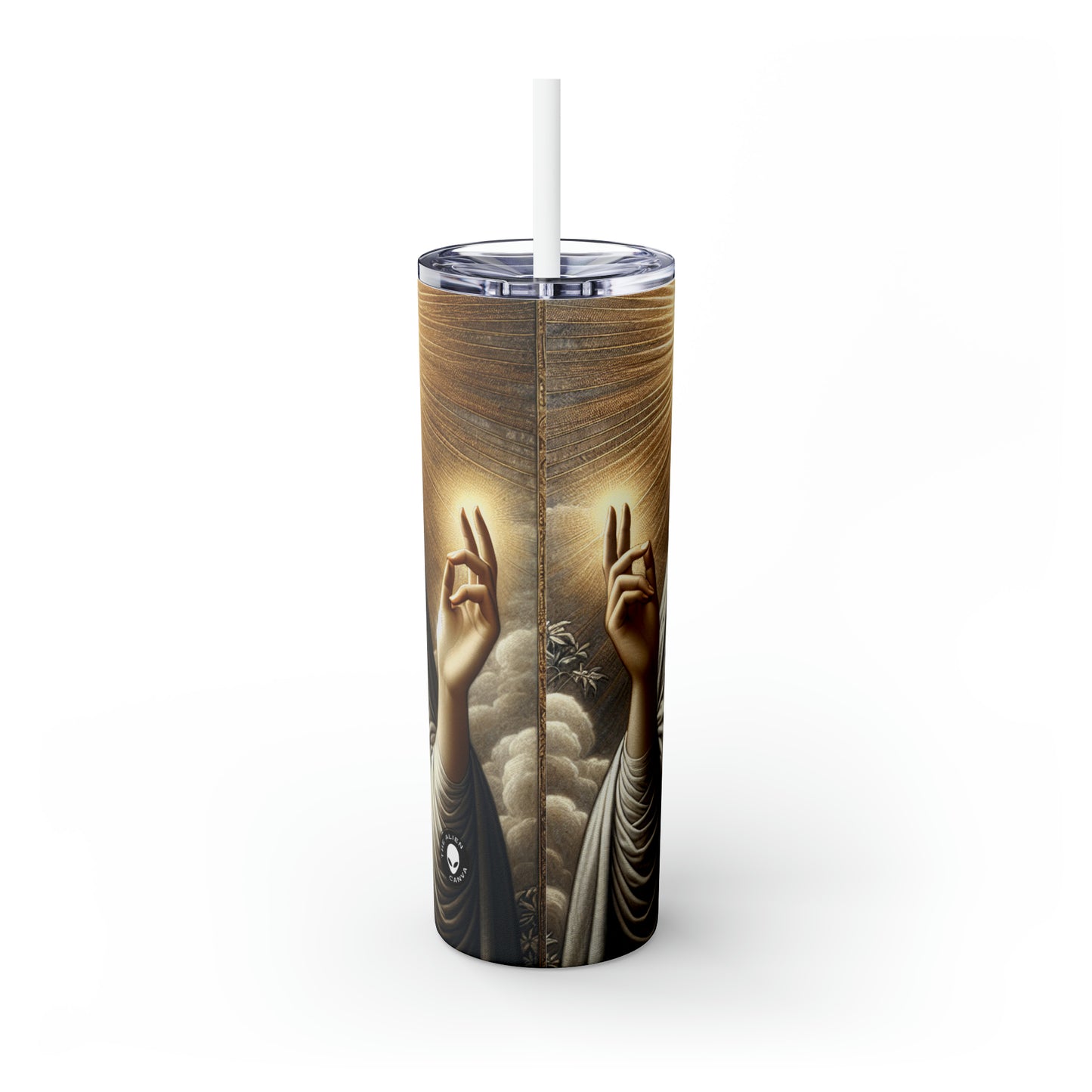 « La Madone Radieuse » - The Alien Maars® Skinny Tumbler avec Paille 20oz Art Religieux