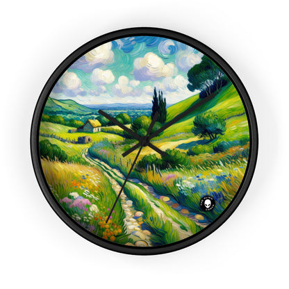 "Mystical Morning: A Post-Impressionist Journey into a Vibrant Dawn" - The Alien Wall Clock Post-Impressionism