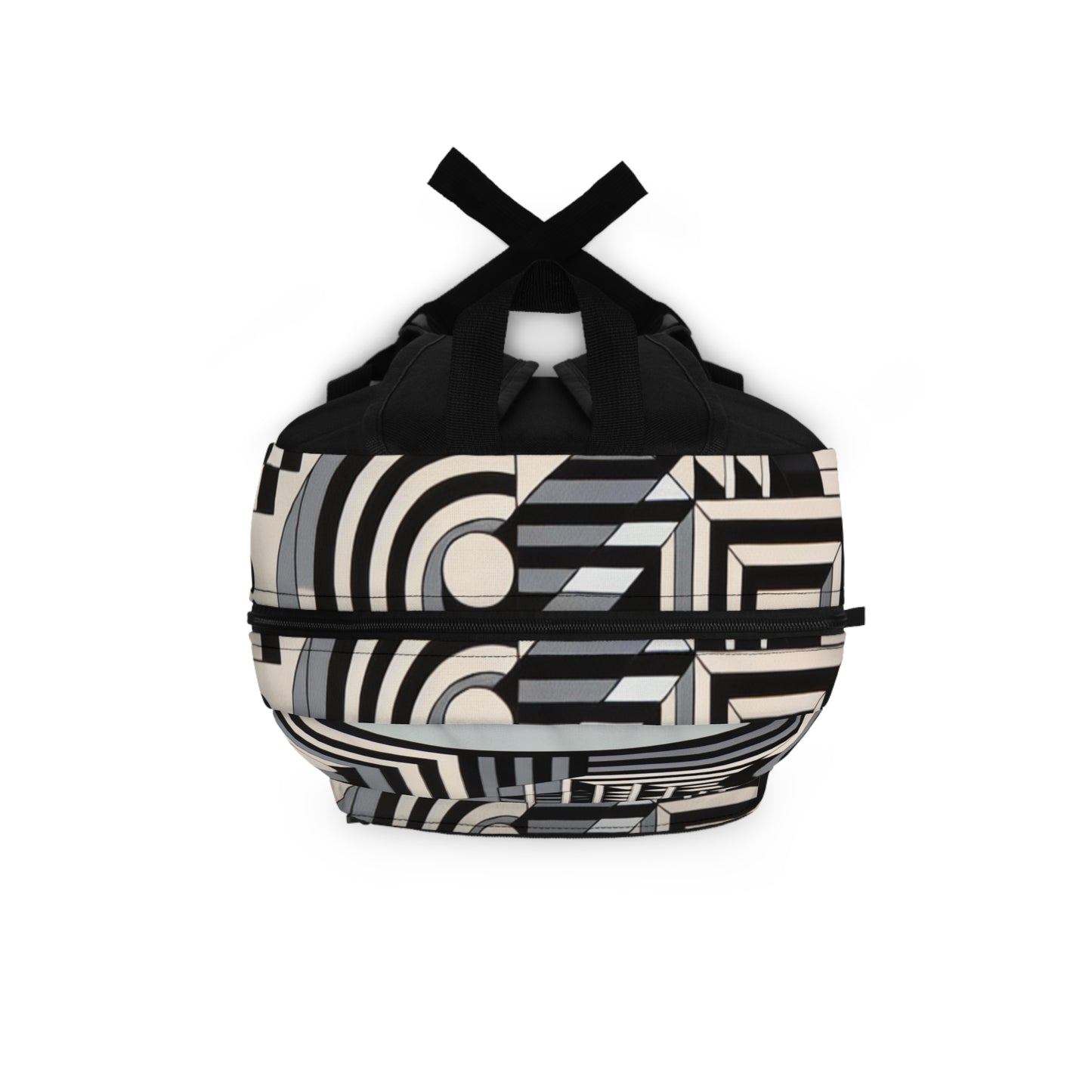 "Mesmerize: Bold Op Art Geometry in Black and White" - The Alien Backpack Op Art