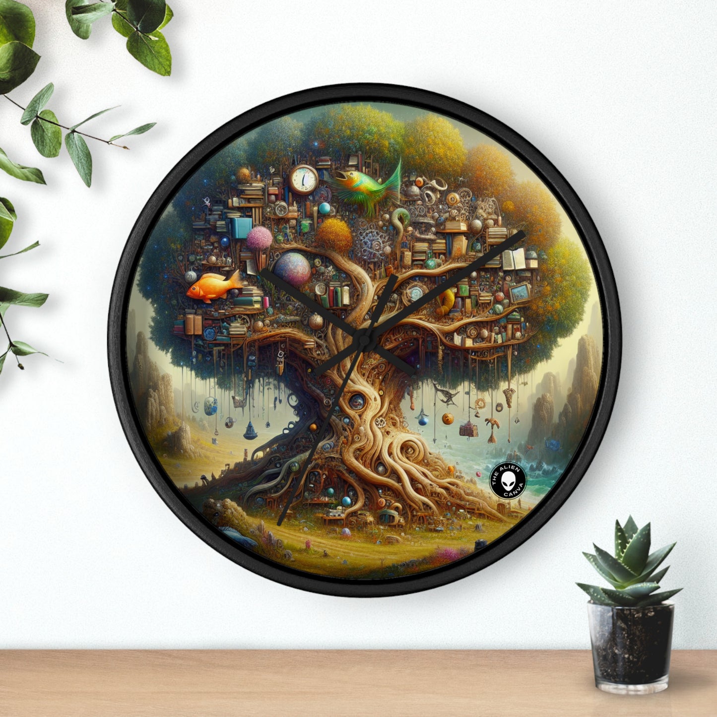 "The Tree of Curiosities" - The Alien Wall Clock