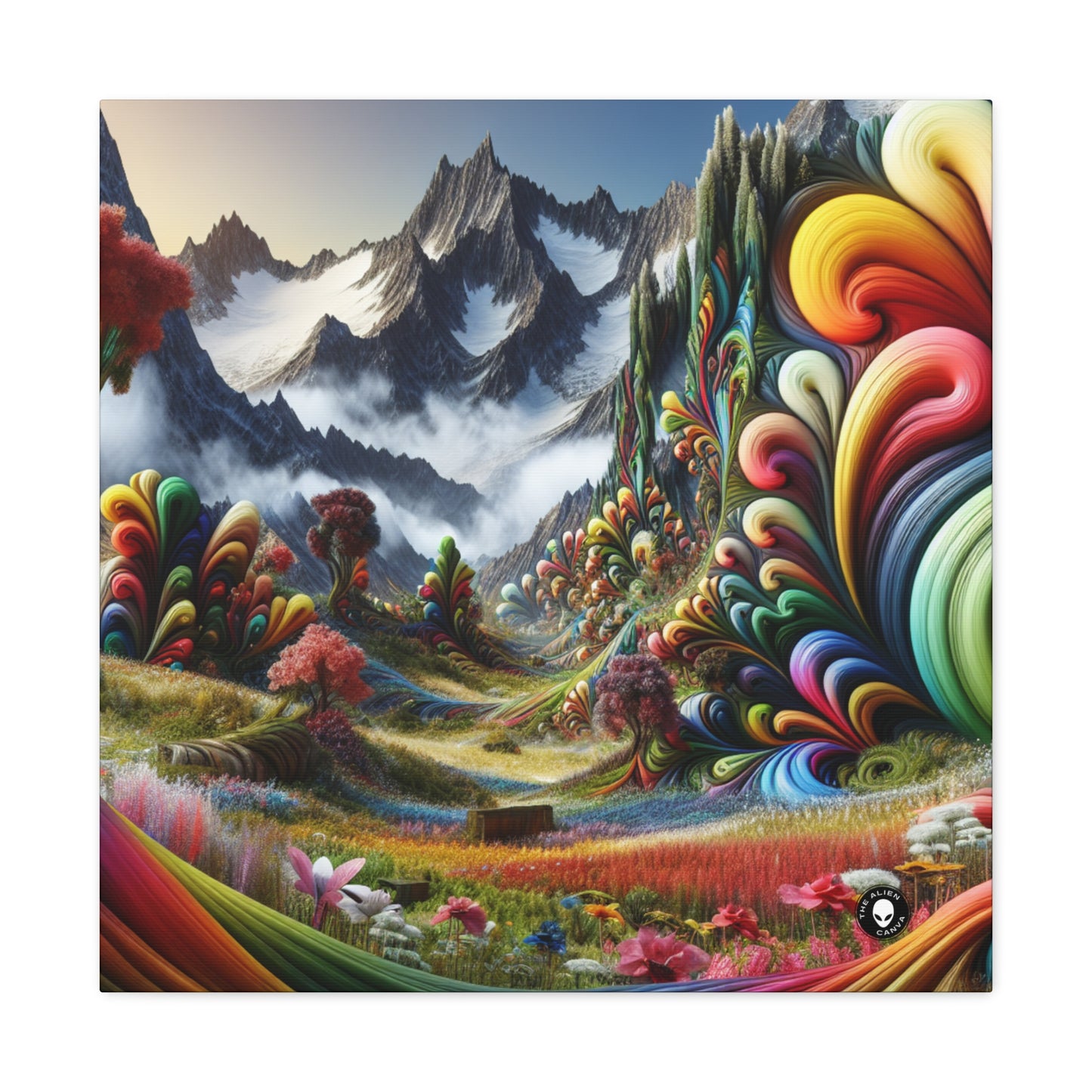 "Candy Mountains and Whimsical Valleys" - The Alien Canva