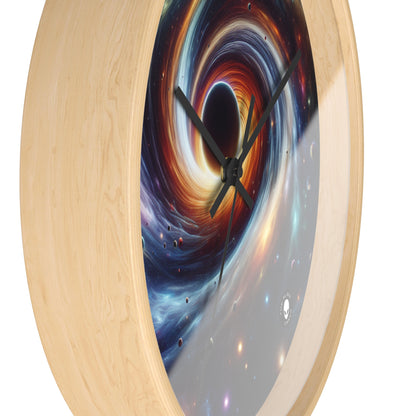 "Vórtice galáctico: la danza colorida de estrellas y planetas" - El reloj de pared alienígena