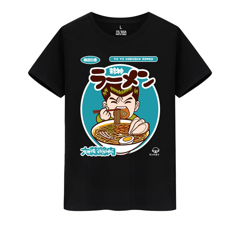 Printed pork bone ramen short sleeve