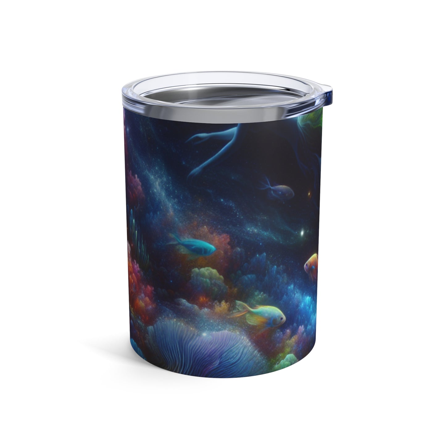 « Enchantement sous les étoiles : un voyage sous-marin mystique » - Le verre Alien 10oz