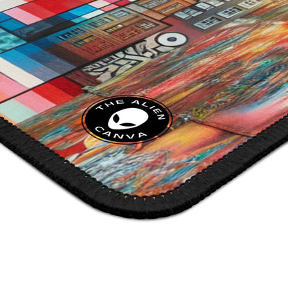 "Revolting Renaissance: A Vibrant Urban Uprising" - The Alien Gaming Mouse Pad Street Art / Graffiti