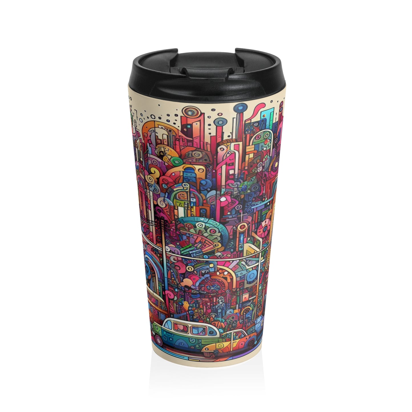 "Unity in Diversity: A Graffiti Mural of the Animal Kingdom" - The Alien Stainless Steel Travel Mug Graffiti Art