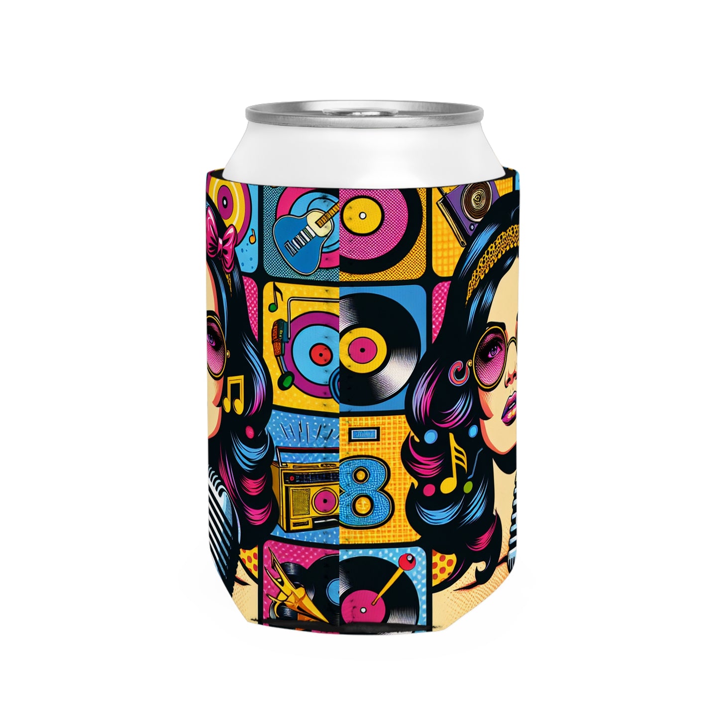 "Celebrating Pop Iconography: A Retrospective Portrait" - The Alien Can Cooler Sleeve Pop Art