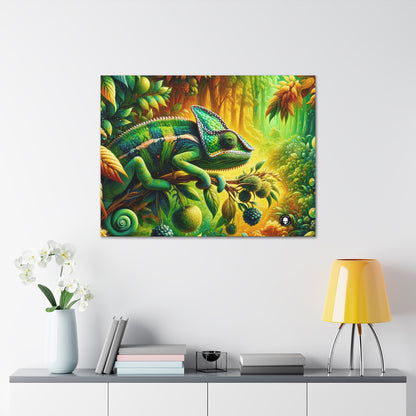 "Vibrant Woods and the Chameleon Camouflage" - The Alien Canva