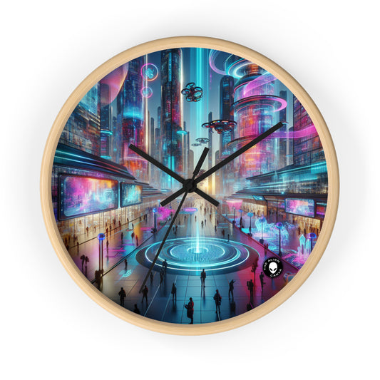 "Digital Evolution: A Technological Art Experience" - The Alien Wall Clock Electronic Art