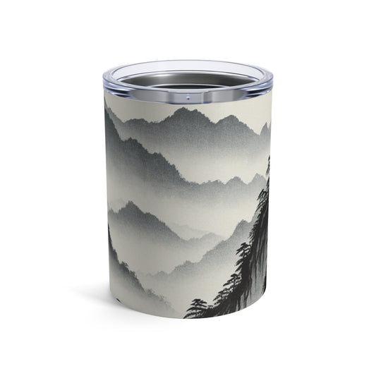 "Harmonious Ink: Capturing the Tranquility of a Zen Garden" - The Alien Tumbler 10oz Ink Wash Painting