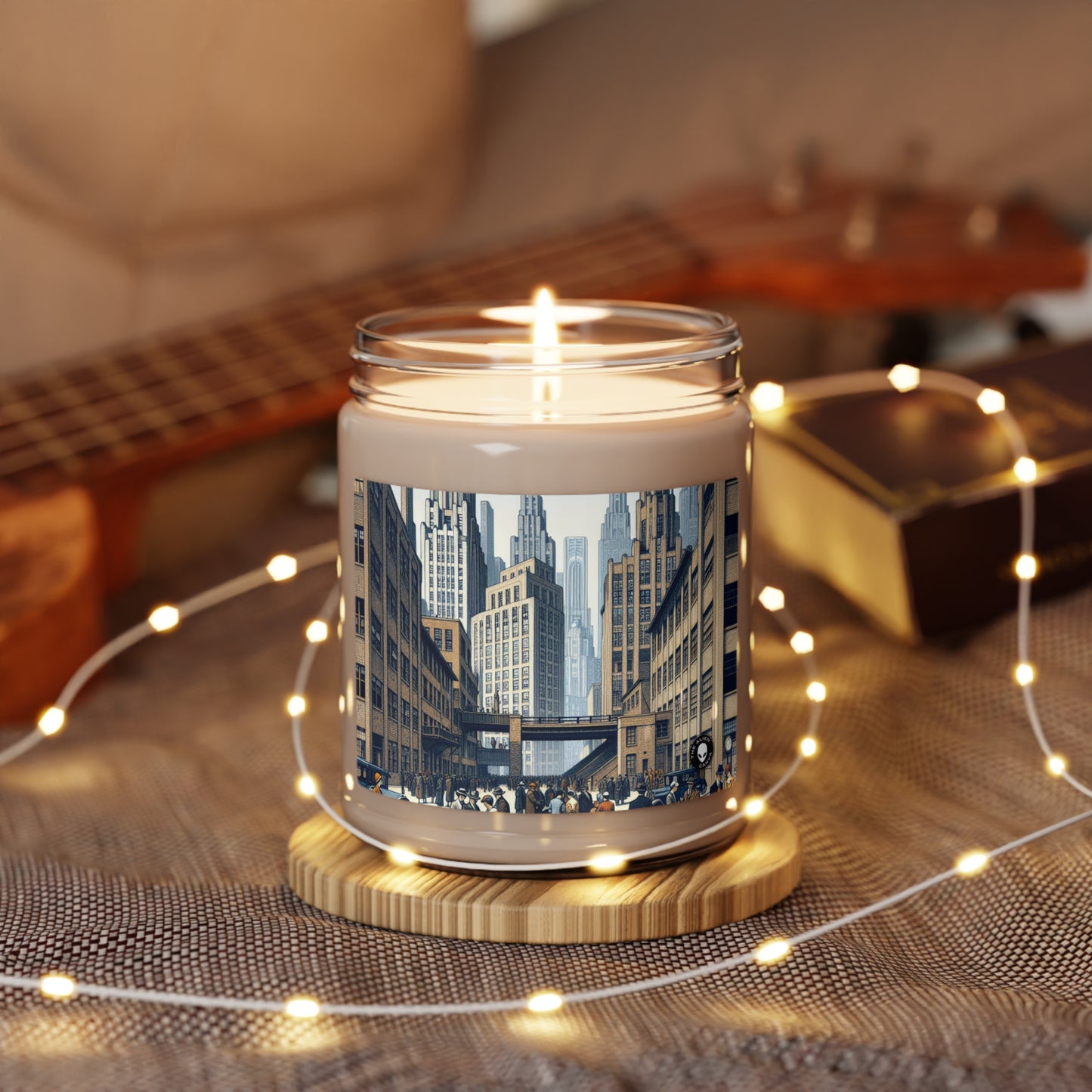 "Urban Geometry: A Modern Cityscape in New Objectivity" - The Alien Scented Soy Candle 9oz New Objectivity