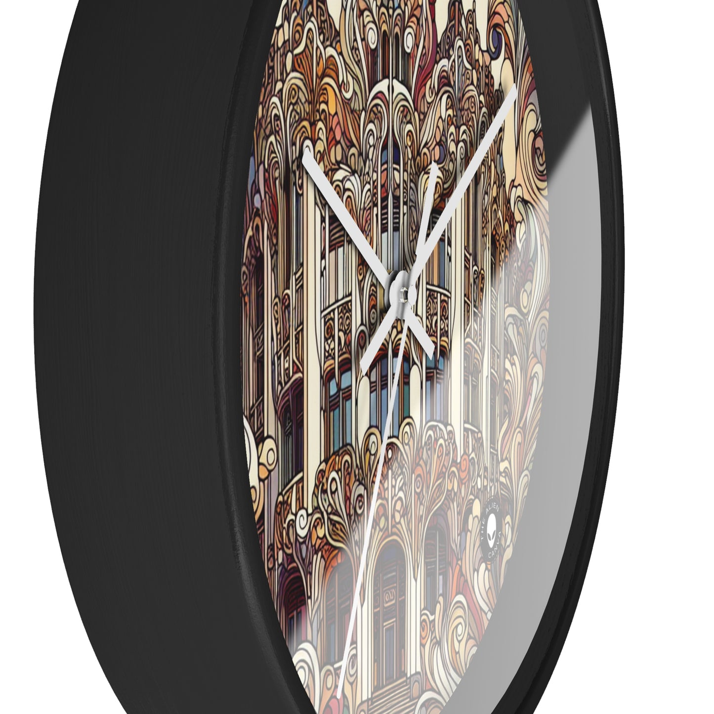 "Enchanted Seasons: Art Nouveau Forest Illustration" - The Alien Wall Clock Art Nouveau