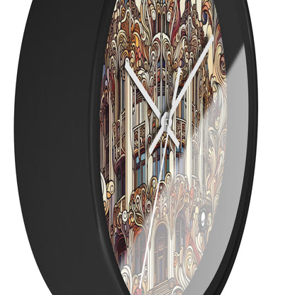 "Enchanted Seasons: Art Nouveau Forest Illustration" - The Alien Wall Clock Art Nouveau