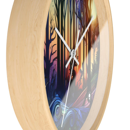 "Mystical Twilight: Creatures in the Forest" - The Alien Wall Clock