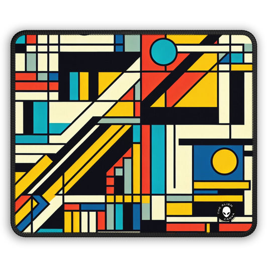 "Harmonious Balance: Neoplastic Exploration in Black, White, and Primary Colors" - The Alien Gaming Mouse Pad Neoplasticism