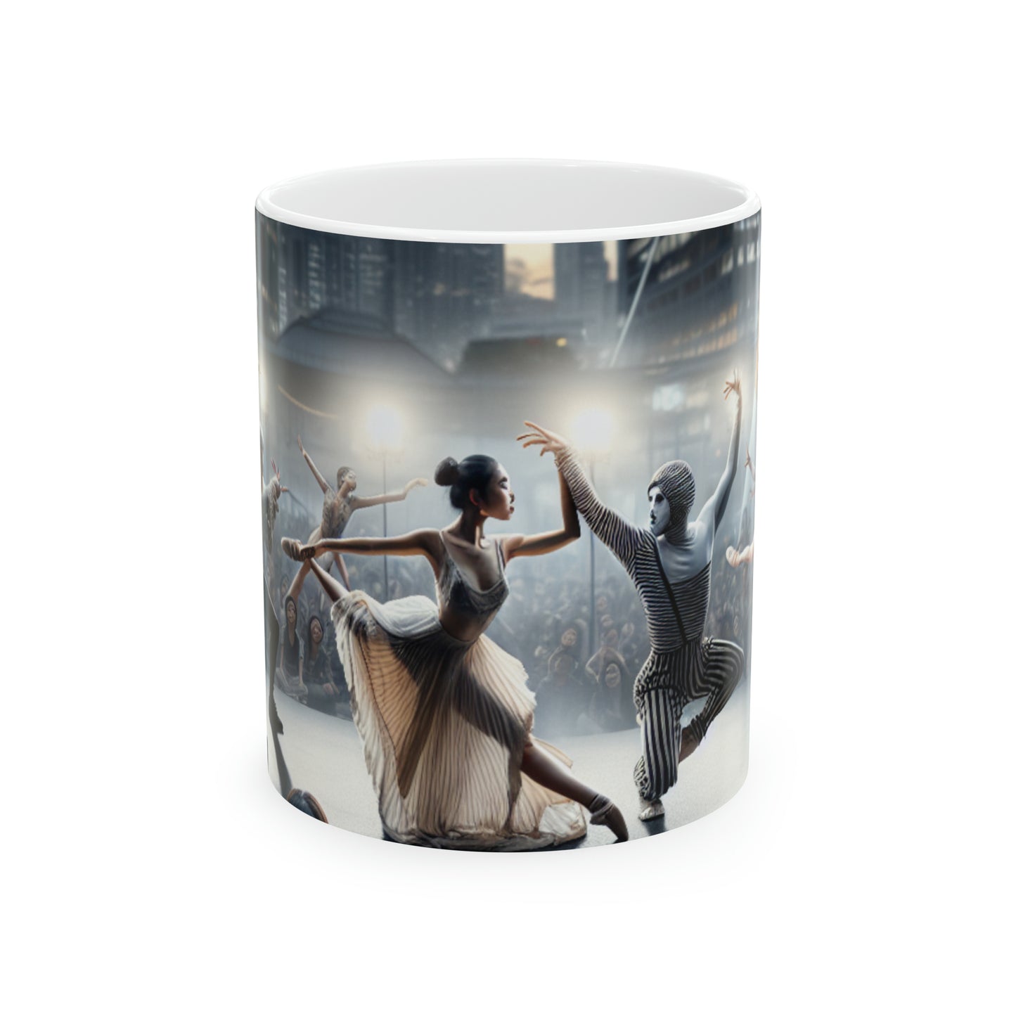 "Éléments saisonniers : une œuvre d'art de performance dynamique" - La tasse en céramique Alien 11oz Performance Art