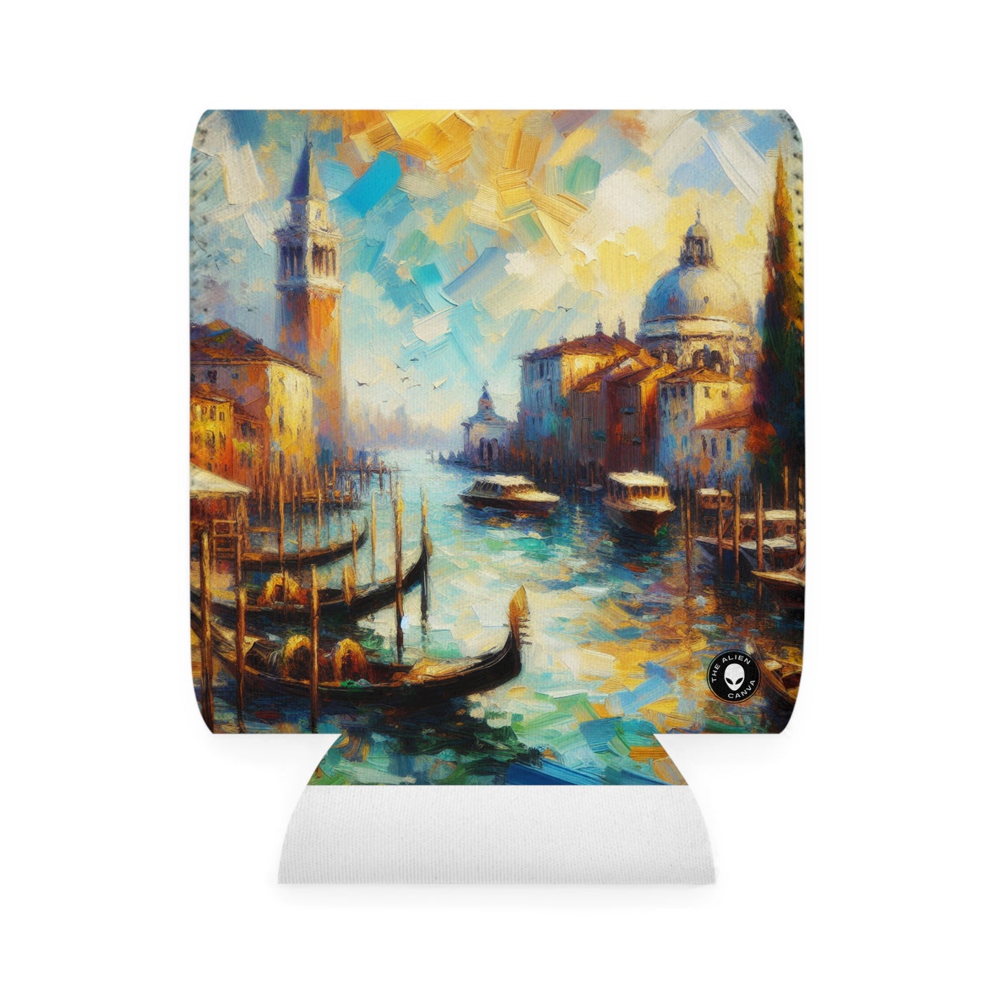 "Serenity in the City: Capturing the Golden Hour" - The Alien Can Cooler Sleeve Impressionism