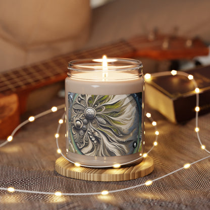 "Sandy Symphony: A Colorful Stone Mosaic on the Beach" - The Alien Scented Soy Candle 9oz Land Art