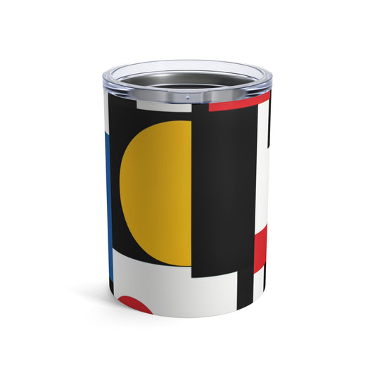 "Suprematic Harmony: Exploring Geometric Composition with Bold Colors" - The Alien Tumbler 10oz Suprematism