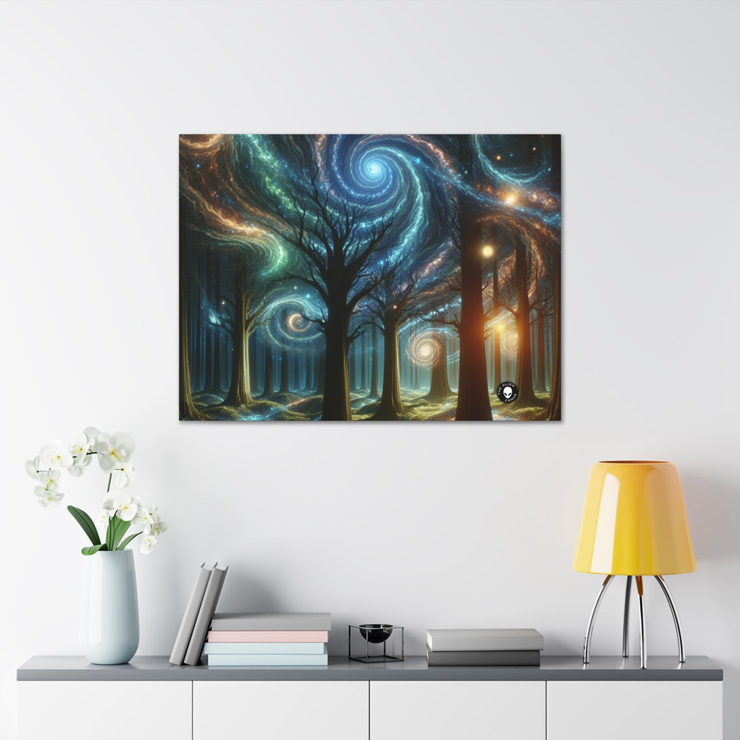 "Galactic Woods: A Celestial Dreamscape" - The Alien Canva