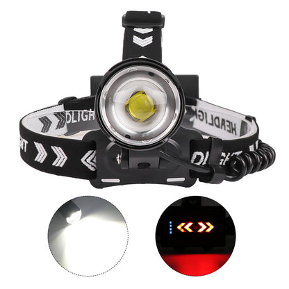 Strong light USB charging telescopic zoom headlight