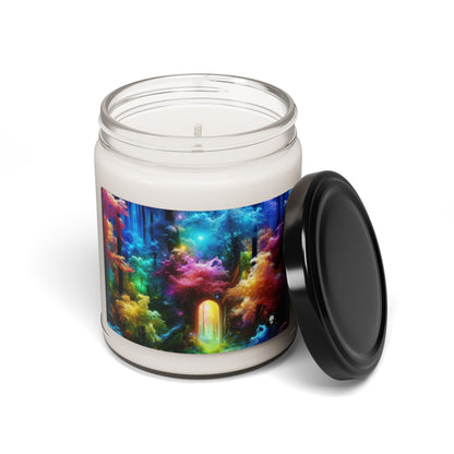 "Enchanted Rainbow Forest: Gateway to the Unseen Realm" - The Alien Scented Soy Candle 9oz