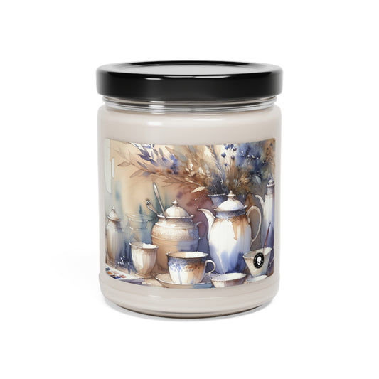 "A Tranquil Sunset by the Riverside" - The Alien Scented Soy Candle 9oz Watercolor Painting