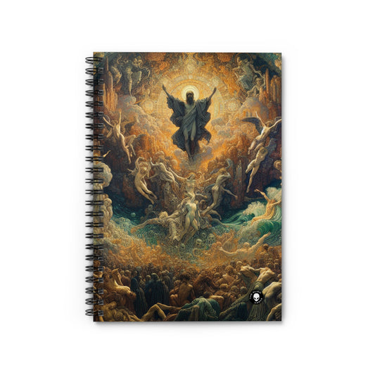 "Mystical Reflections: A Symbolic Journey Through the Looking Glass" - The Alien Spiral Notebook (Ruled Line) Symbolism