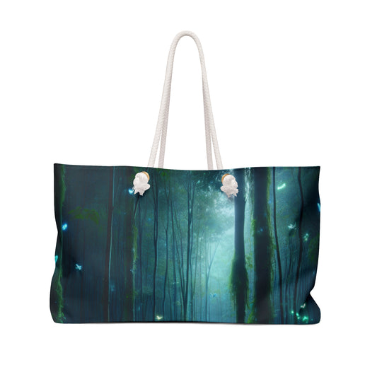 "Enchanted Night: Bioluminescent Forest" - The Alien Weekender Bag