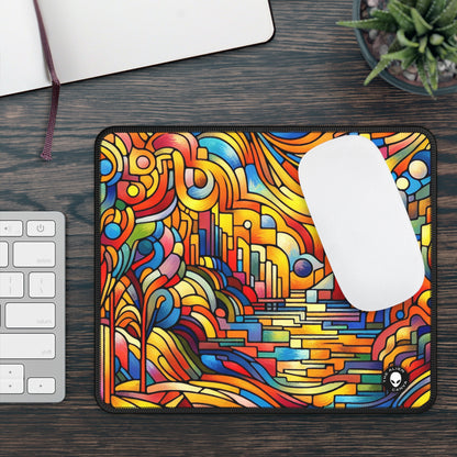 Neon Nightscapes: A Fauvism Cityscape - The Alien Gaming Mouse Pad Fauvism