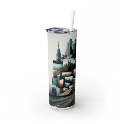 "Enchanted Forest: A Fantasy Montage" - The Alien Maars® Skinny Tumbler with Straw 20oz Photomontage
