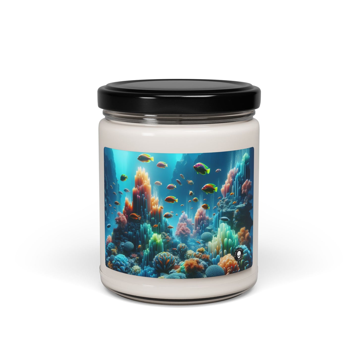 "Neon Reef: A Surreal Underwater Symphony" - The Alien Scented Soy Candle 9oz