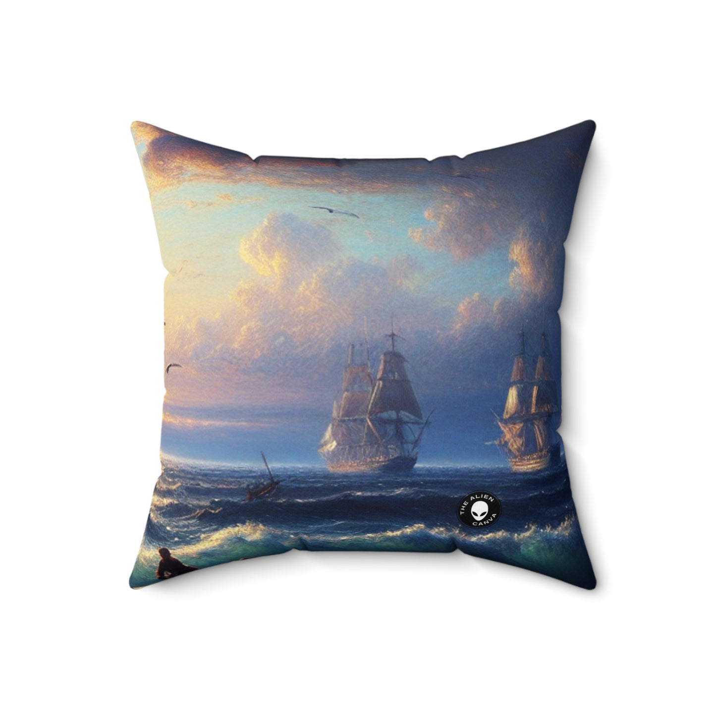 "Waltz of the Enchanted Forest"- The Alien Spun Polyester Square Pillow Romanticism