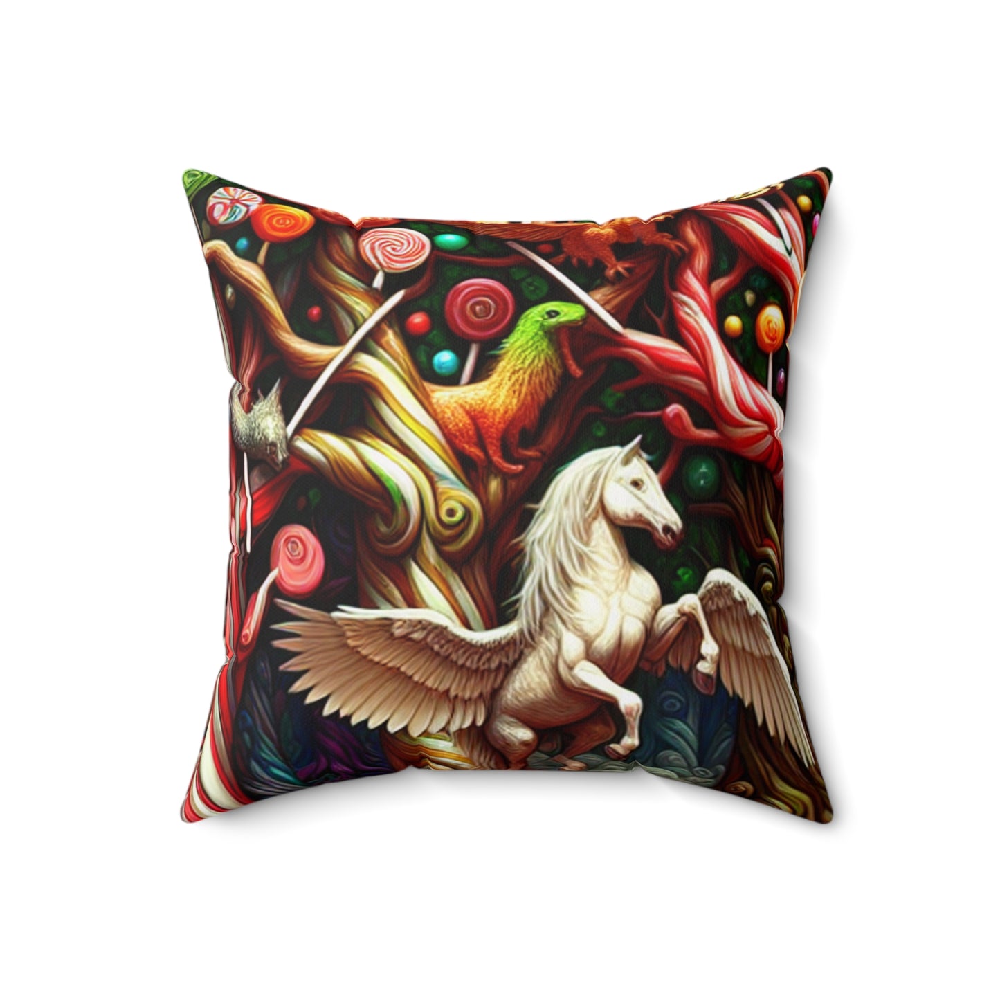 "Sweet Forest Whimsy"- The Alien Spun Polyester Square Pillow