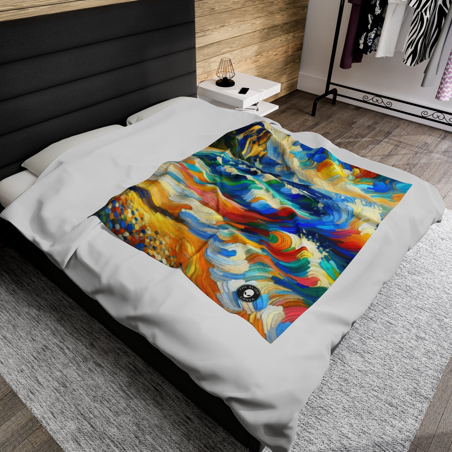 "The Fauvist Shore" - The Alien Velveteen Plush Blanket Fauvism