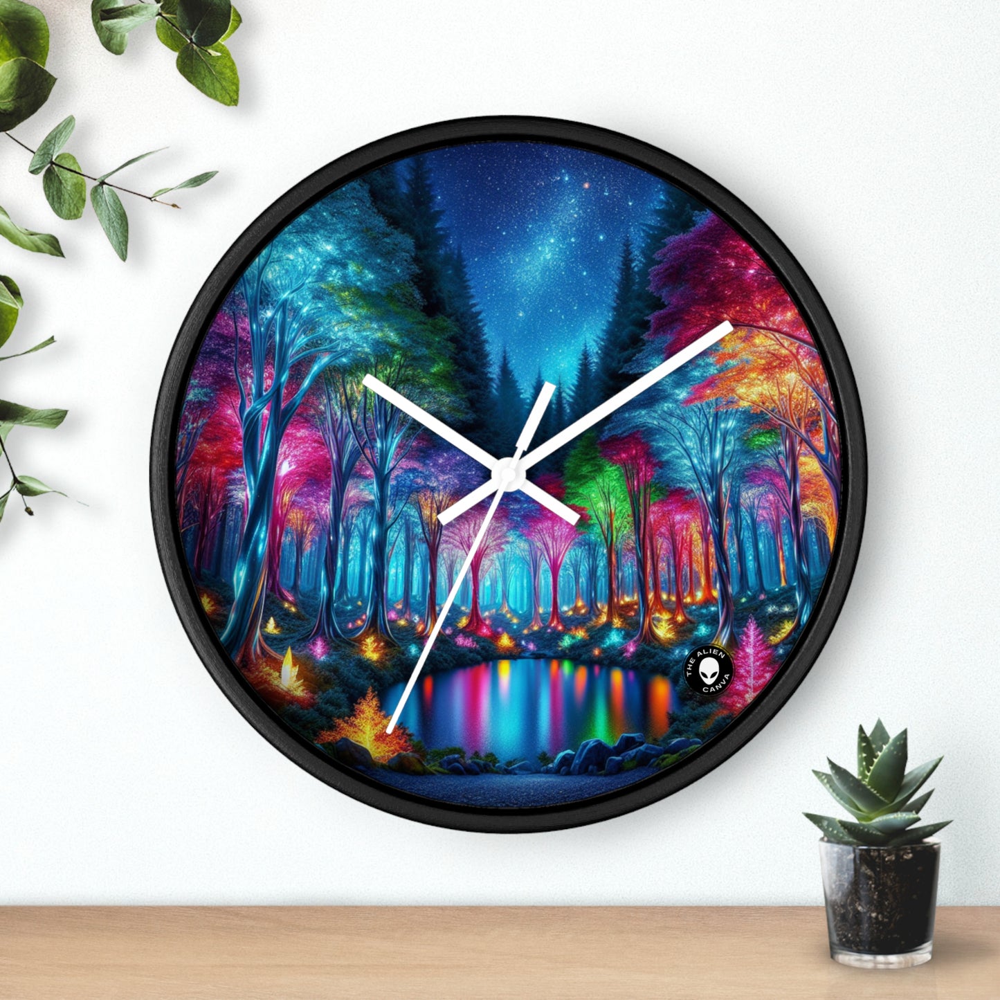 « Crystal Glow : La forêt enchantée » – L'horloge murale extraterrestre