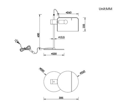 Lámpara de mesa de sala de estar modelo moderno simple