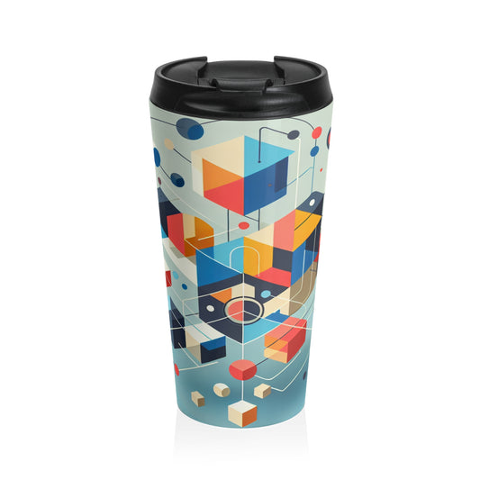 "Collaborative Utopia: A Mural of Hope and Harmony" - The Alien Stainless Steel Travel Mug Relational Art