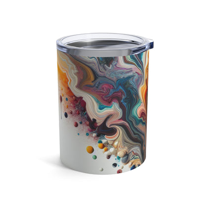 « Un paradis pour la peinture : Art de coulée acrylique » - The Alien Tumbler 10oz Style de coulée acrylique