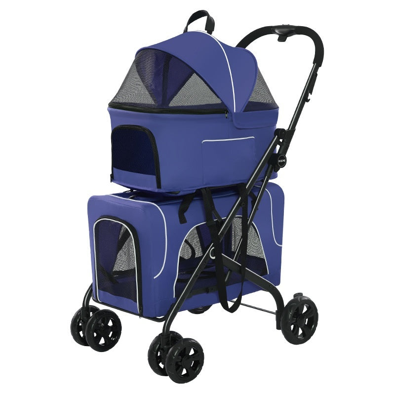 Carrito plegable ligero para perros pequeños y gatos