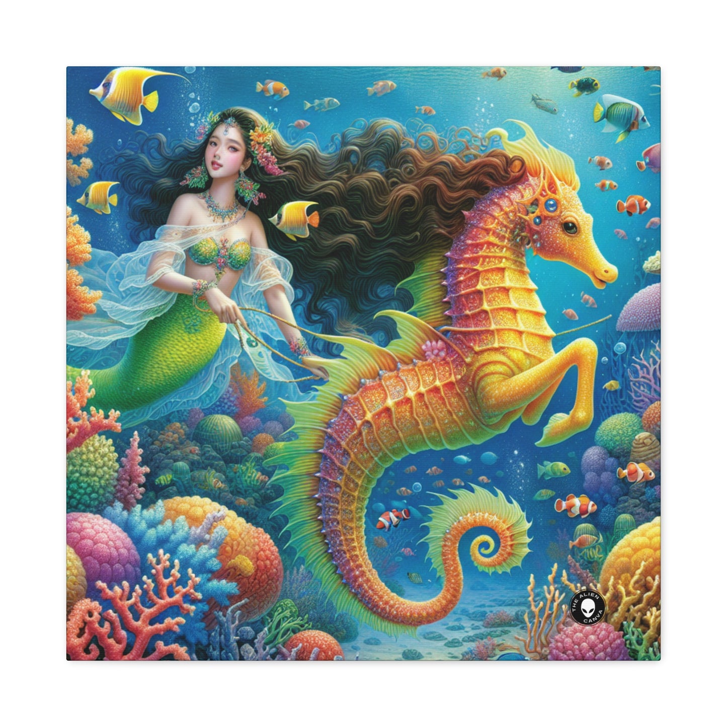 "Mermaid's Magical Coral Ride" - The Alien Canva