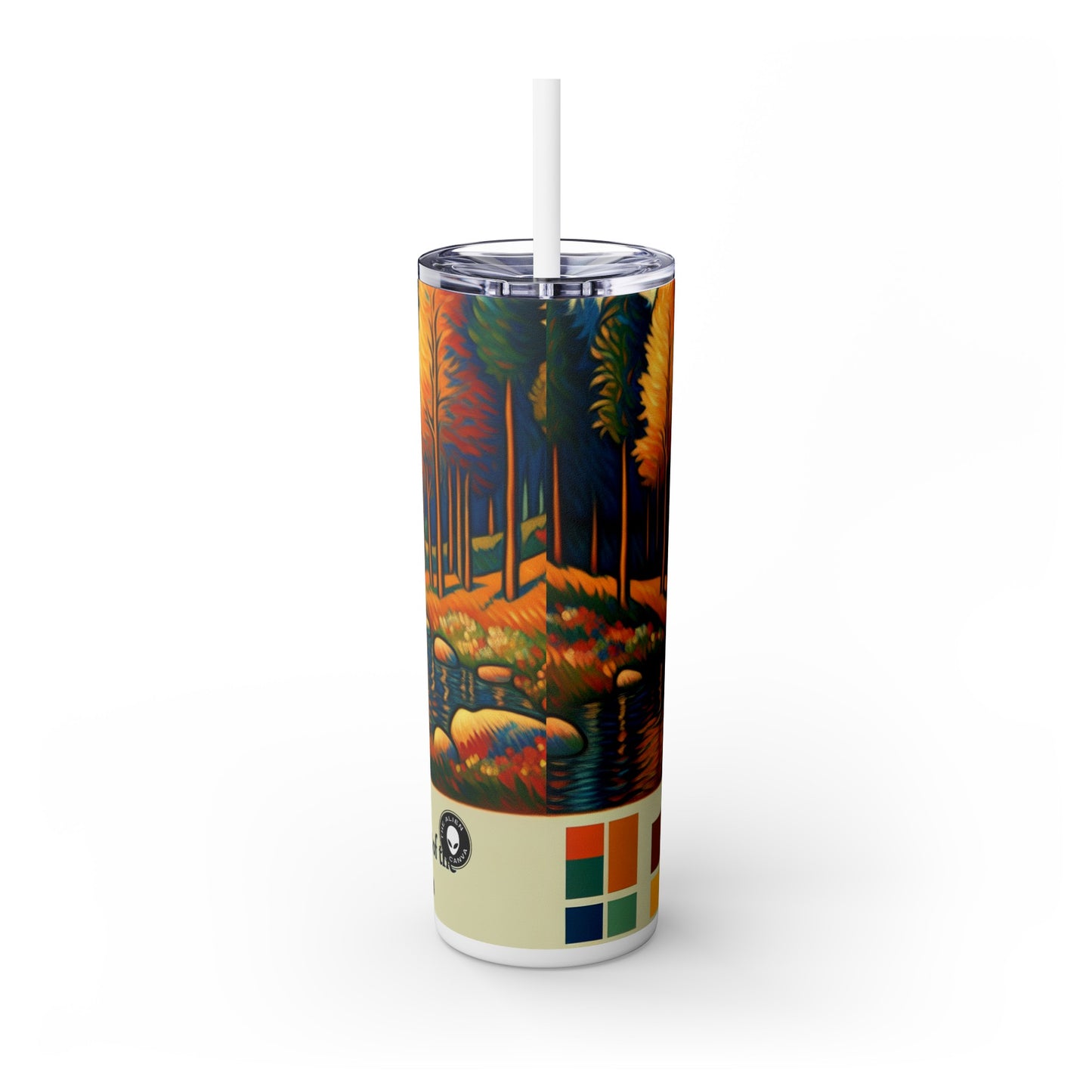 "Untamed Jungle: Expressive Fauvist Imagery" - The Alien Maars® Skinny Tumbler with Straw 20oz Fauvism